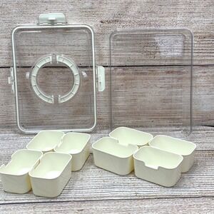 Clear Plastic Container Food Storage Box 8 Removable Compartments Kitchen